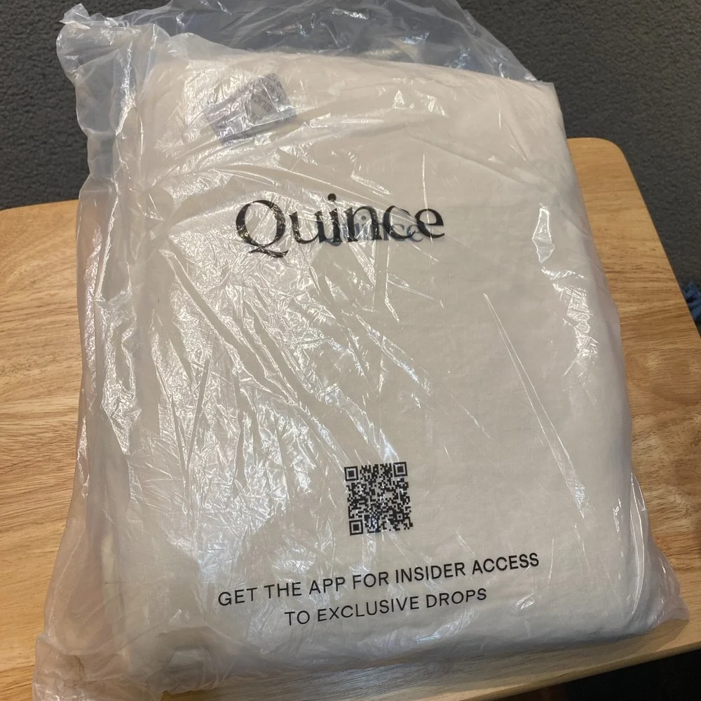 Quince European Linen Duvet Cover Full/Queen Size White DUVET COVER ONLY